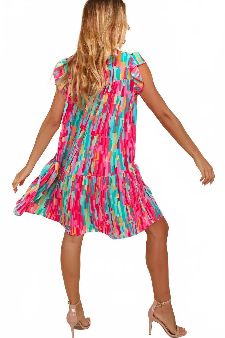 NEW HAPTICS shake it up dress in pink multi - Picture 3 of 4